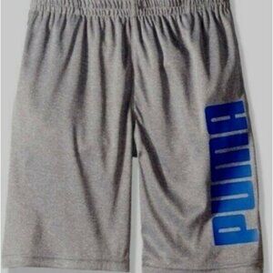Puma Boys Athletic Shorts Light Heather Gray Color